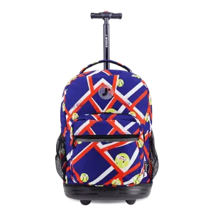 Sunrise Rolling Backpack (18 Inch) in Tennisy
