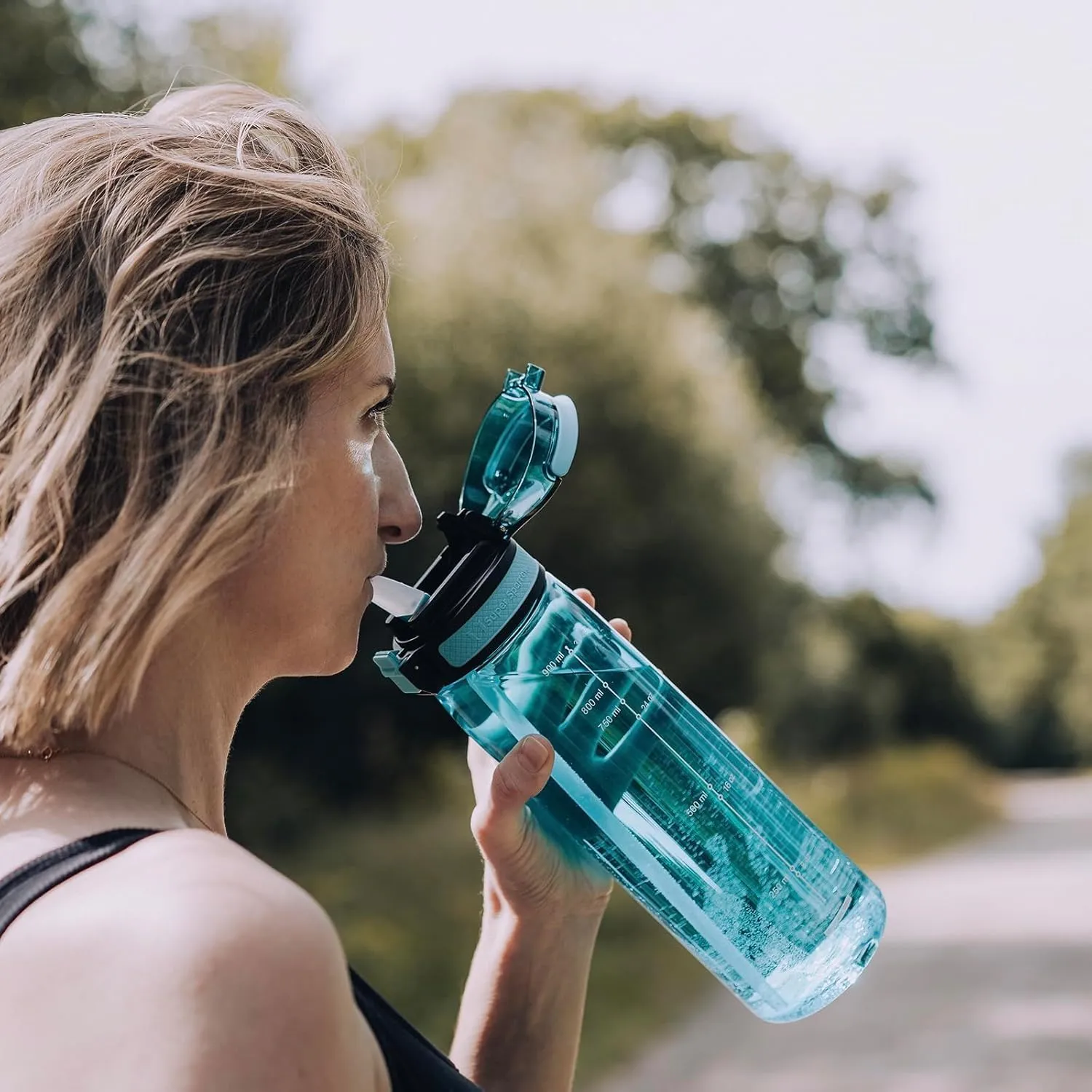 Super Sparrow Water Bottle - 17 Oz / 25 Oz / 32 Oz - TouchSip Straw Water Bottles - Non-Toxic BPA Free - Tritan Drink Bottle - For Work, Gym, Travel, Sports - Lightweight & Sustainable