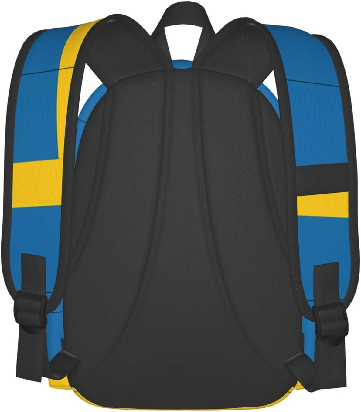 Swedish Sweden Flag Casual Backpack Large Capacity Travel Backpacks Laptop Daypack Commuter Rucksack Adjustable Strap Sports Bags for Hiking Biking