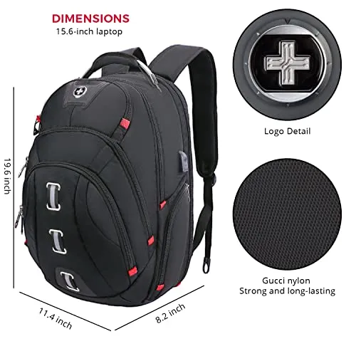 Swissdigital Pixel Travel Laptop Backpack-Laptops Backpack
