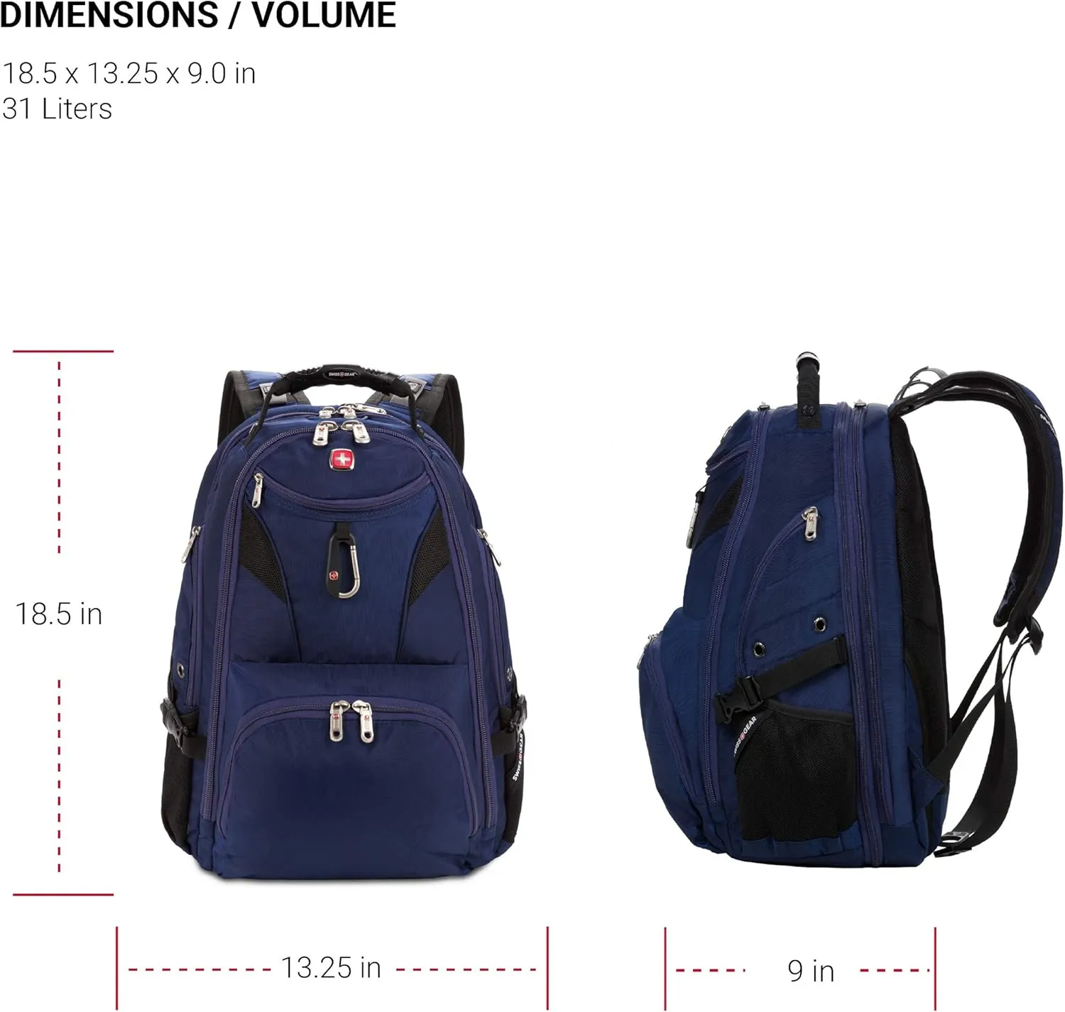 SwissGear 5977 ScanSmart Laptop Backpack, Navy, 17-Inch