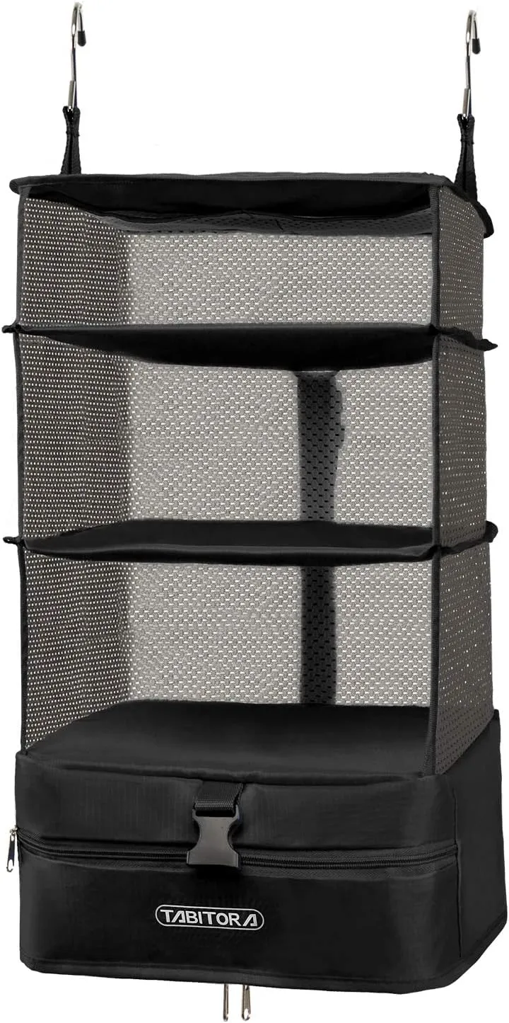 TABITORA Portable Hanging Travel Shelves Bag Packing Cube Organizer Suitcase Storage Large Capacity