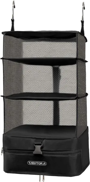 TABITORA Portable Hanging Travel Shelves Bag Packing Cube Organizer Suitcase Storage Large Capacity