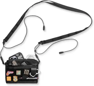 TACTICAL GEEK EDC Pouch, Nylon Multi-Functional Utility Bag, Multi-Purpose Molle Gadget Organizer, Multitools Pocket for Daily Carry (Black With Shoulder Strap)