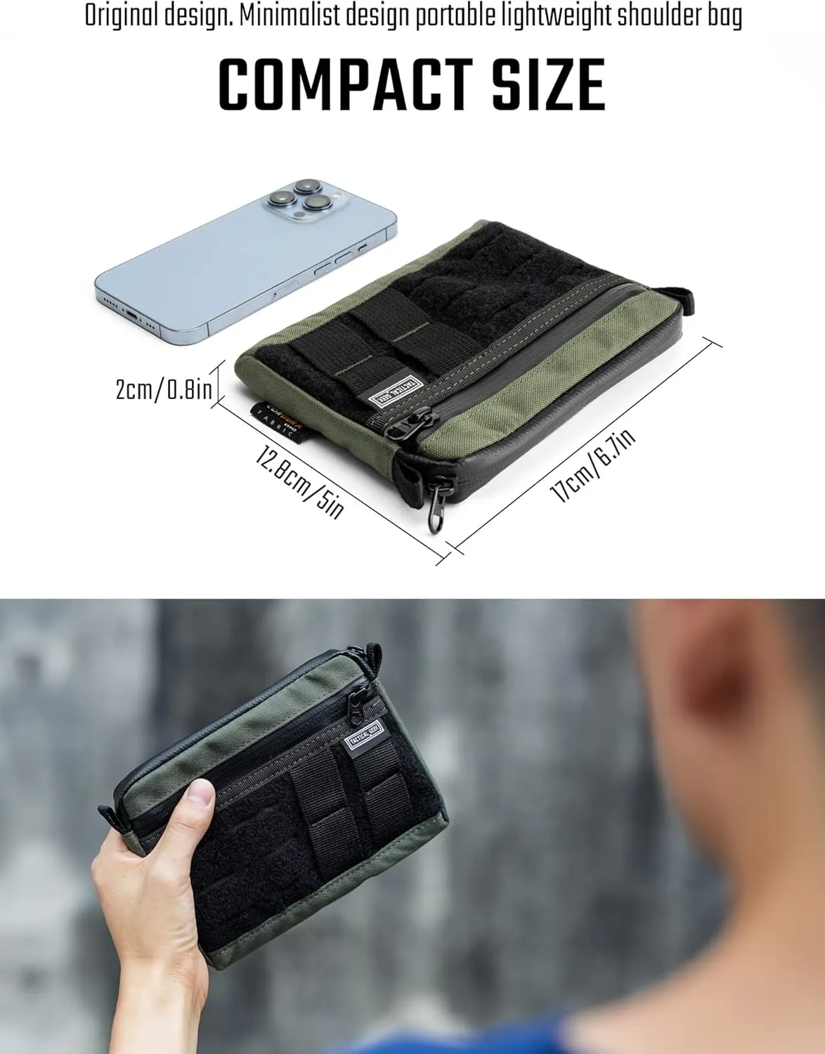 TACTICAL GEEK EDC Pouch Organizer, Nylon Multi-Functional Utility EDC Bag, Multi-Purpose Molle EDC Gadget Organizer, Multitools Pocket Organizer for Daily Carry