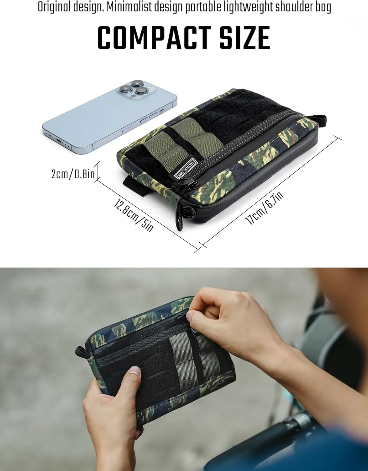 TACTICAL GEEK EDC Pouch Organizer, Nylon Multi-Functional Utility EDC Bag, Multi-Purpose Molle EDC Gadget Organizer, Multitools Pocket Organizer for Daily Carry