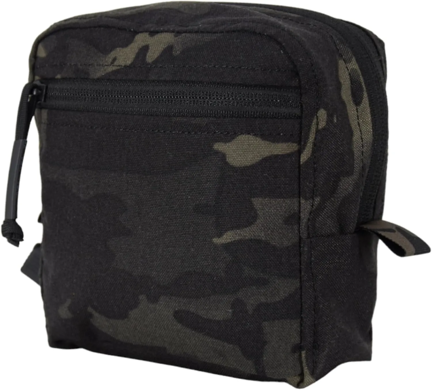Tactical Pouch Double YKK Zipper Smart GP Accessory Bag with Mag Pouch Inside Pocket Molle Strap Delustering 500D Nylon 5.5"×5.5"×2.4"