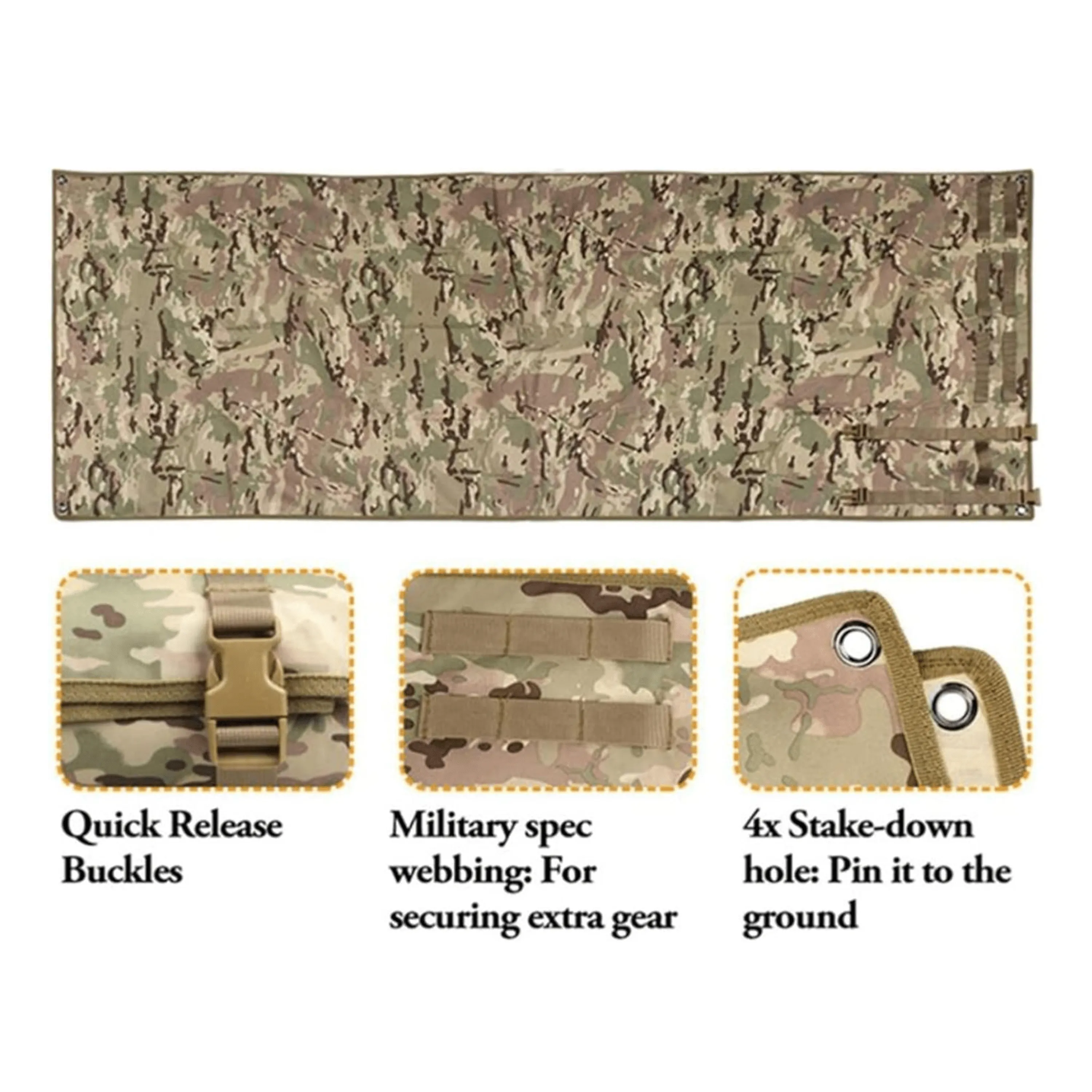 Tactical Shooting Mat Outdoor Shooting Gun Mat Non-Slip and Durable