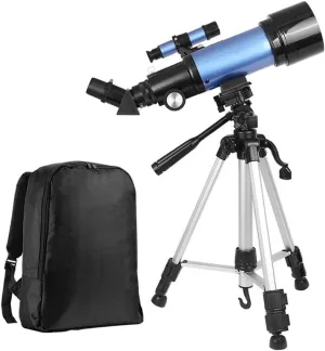 Telescope, with Tripod and Carrying Bag Aperture Mount Astronomical Refracting Telescope for Kids Beginners - Travel Telescope with Carry Bag
