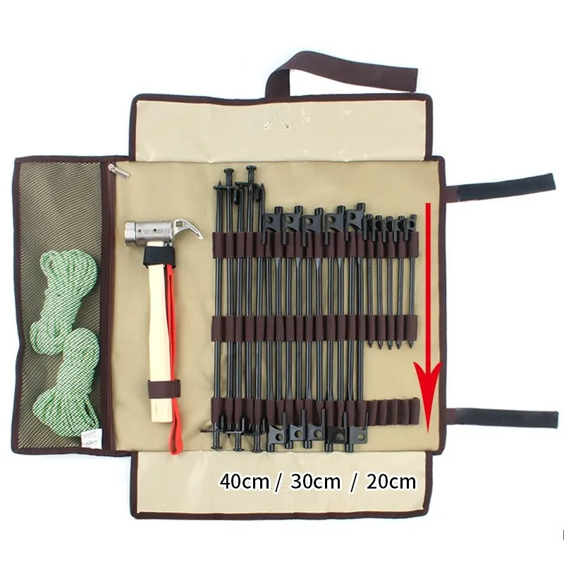 Tent Camping Outdoor Backpack Nail Risk-free Bag Camp Portable Kit Packet Storage Nails Nails Storage Bag New Outstanding support Bag Hammer