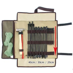 Tent Camping Outdoor Backpack Nail Risk-free Bag Camp Portable Kit Packet Storage Nails Nails Storage Bag New Outstanding support Bag Hammer