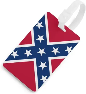 Texas Rebel Flag Funny Luggage Tag Name ID Identify Suitcase Tags for Travel Bag Baggage Easy Identification