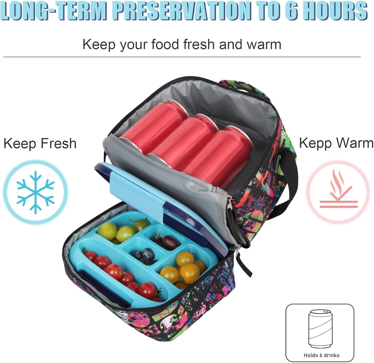 Tilami Rolling Backpack & Lunch bag for Kids 19 Inch Wheeled Bookbag for Boys & Girls for School & Travel,Colorful red