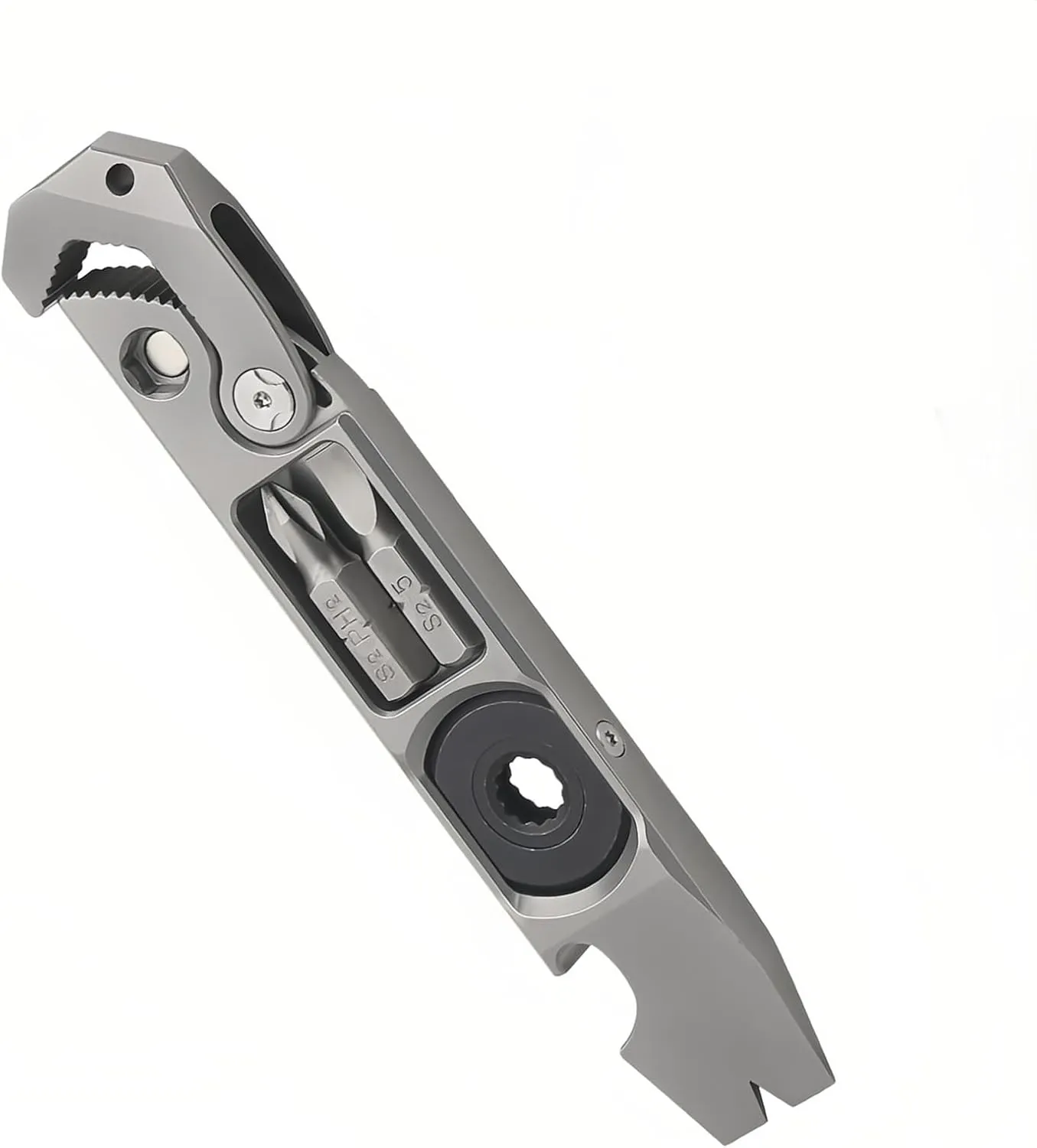 Titanium EDC pry bar, multifunctional tool, a collection of wrenches, pry bars, screwdrivers, nail drivers, bottle openers and other functions in a practical tool