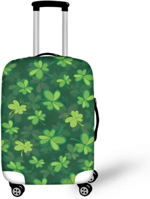 TODIYADDU Clean Shamrock Suitcase Covers 18 inch Custom Luggage Cover for Women Men Washable Suitcase Protector Luggage Suitcase Protective Cover Accessories St. Patrick's Day, M