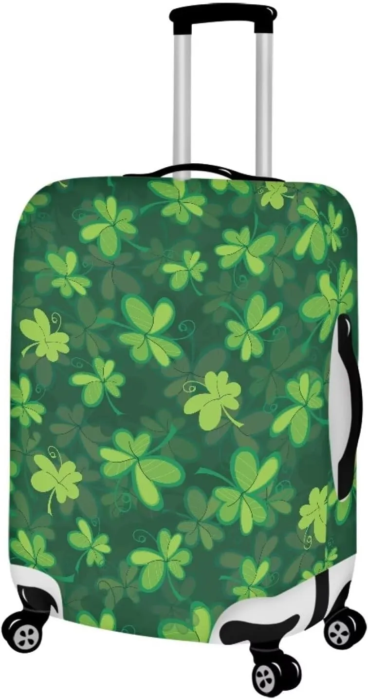 TODIYADDU Clean Shamrock Suitcase Covers 18 inch Custom Luggage Cover for Women Men Washable Suitcase Protector Luggage Suitcase Protective Cover Accessories St. Patrick's Day, M