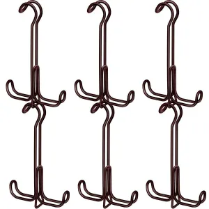 TomCare Metal Purse Organizer Stackable Purse Hanger Handbag Organizer Sturdy Bag Organizer Purse Holder Rack Hanging Closet Organizer for Purses, Handbags, Backpacks, Bags, Totes, 6 Pack, Bronze