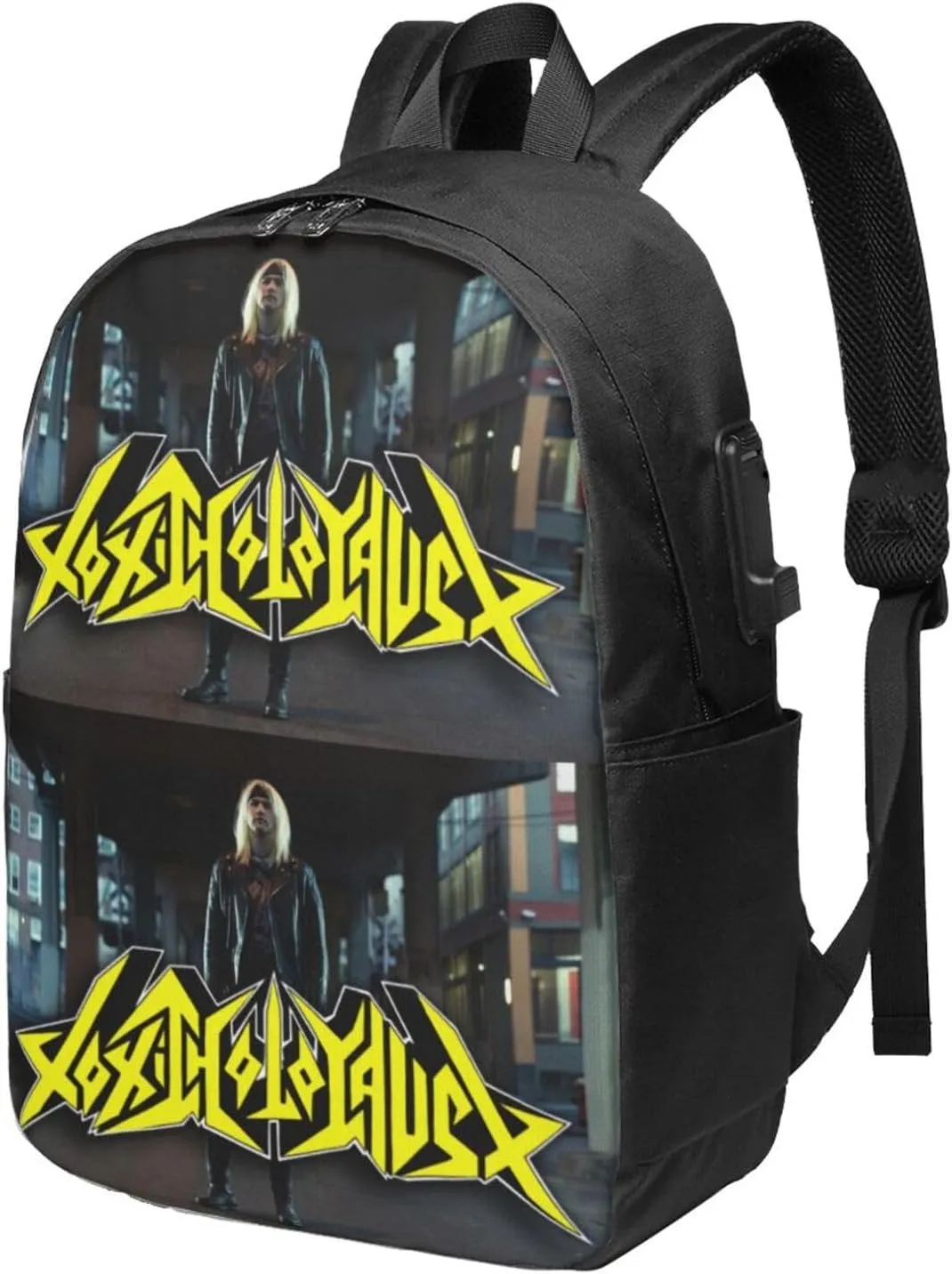 Toxic Music Holocaust Laptop Backpack, Travel Computer Bag with USB Charging Port, Work Business Backpacks