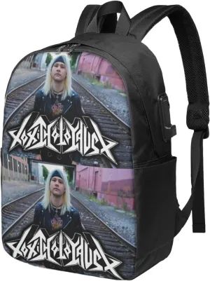 Toxic Music Holocaust Laptop Backpack, Travel Computer Bag with USB Charging Port, Work Business Backpacks