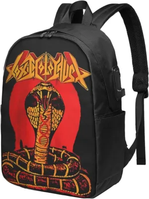 Toxic Music Holocaust Laptop Backpack, Travel Computer Bag with USB Charging Port, Work Business Backpacks