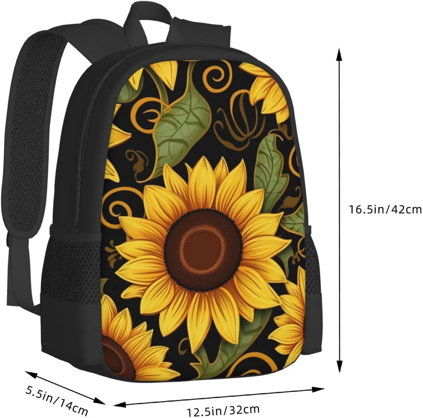 Travel Backpack for Women Men Laptop Backpack 15.6 Inch Computer Bag Beautiful sunflower Carry on Backpack