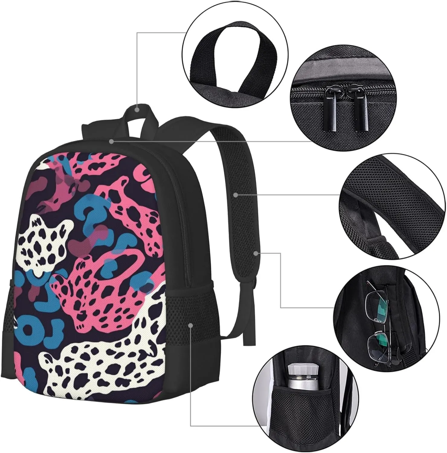 Travel Backpack for Women Men Laptop Backpack 15.6 Inch Computer Bag Blue panther Carry on Backpack