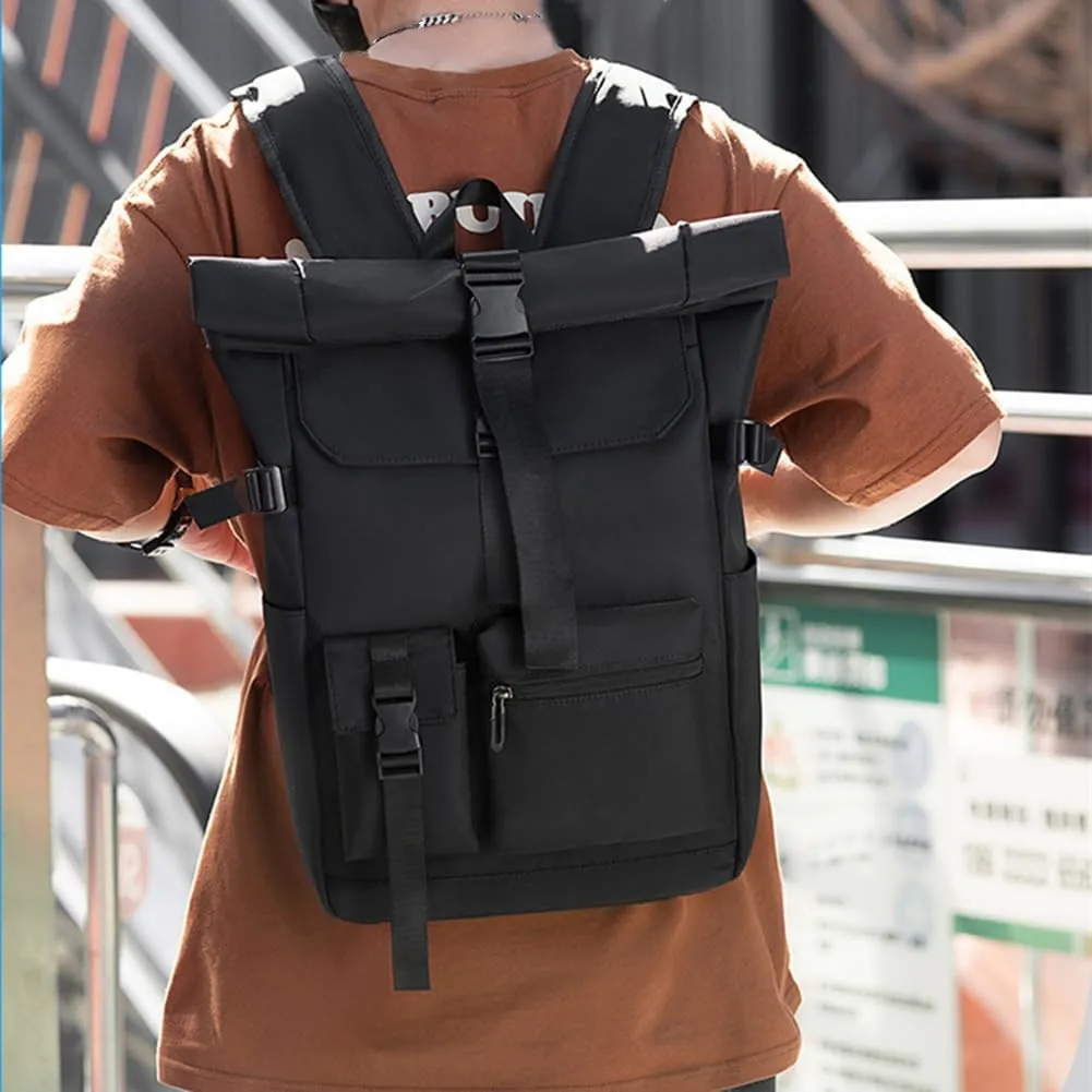 Travel Backpack for Women Men, Waterproof Outdoor Bag Large Capacity Men Camping Hiking Backpack Roll Up Business Laptop Packs