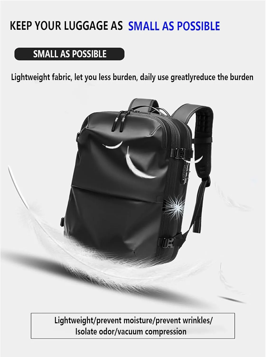 Travel Backpack, Large Carry on Backpack, 19 Inch Laptop Backpack, Big Backpack, with Folding solar panel with 20W for Him Men Women(Color:Black)
