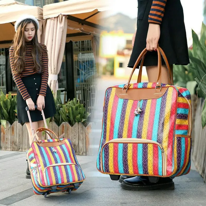 Travel Bag Women'S Travel Luggage Trolley Bag Wheeled Suitcase Business Boarding Bag Travel Trolley Luggage Bag-Style 10