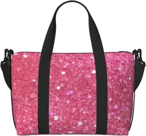 Travel Duffel Bags Personal Item Bag Carry On Luggage Bag Training Handbag Lightweight Waterproof Sports Gym Bag Sparkling Glitter Weekender Bag for Women Men, Black, One Size, Travel Duffle