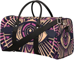 Travel Duffle Bag Mystical Black Eye Pattern Foldable Travel Bags for Men Women, 17 Inch Gym Bag Workout Bag Carry on Weekender Overnight Bag for Gym Travel
