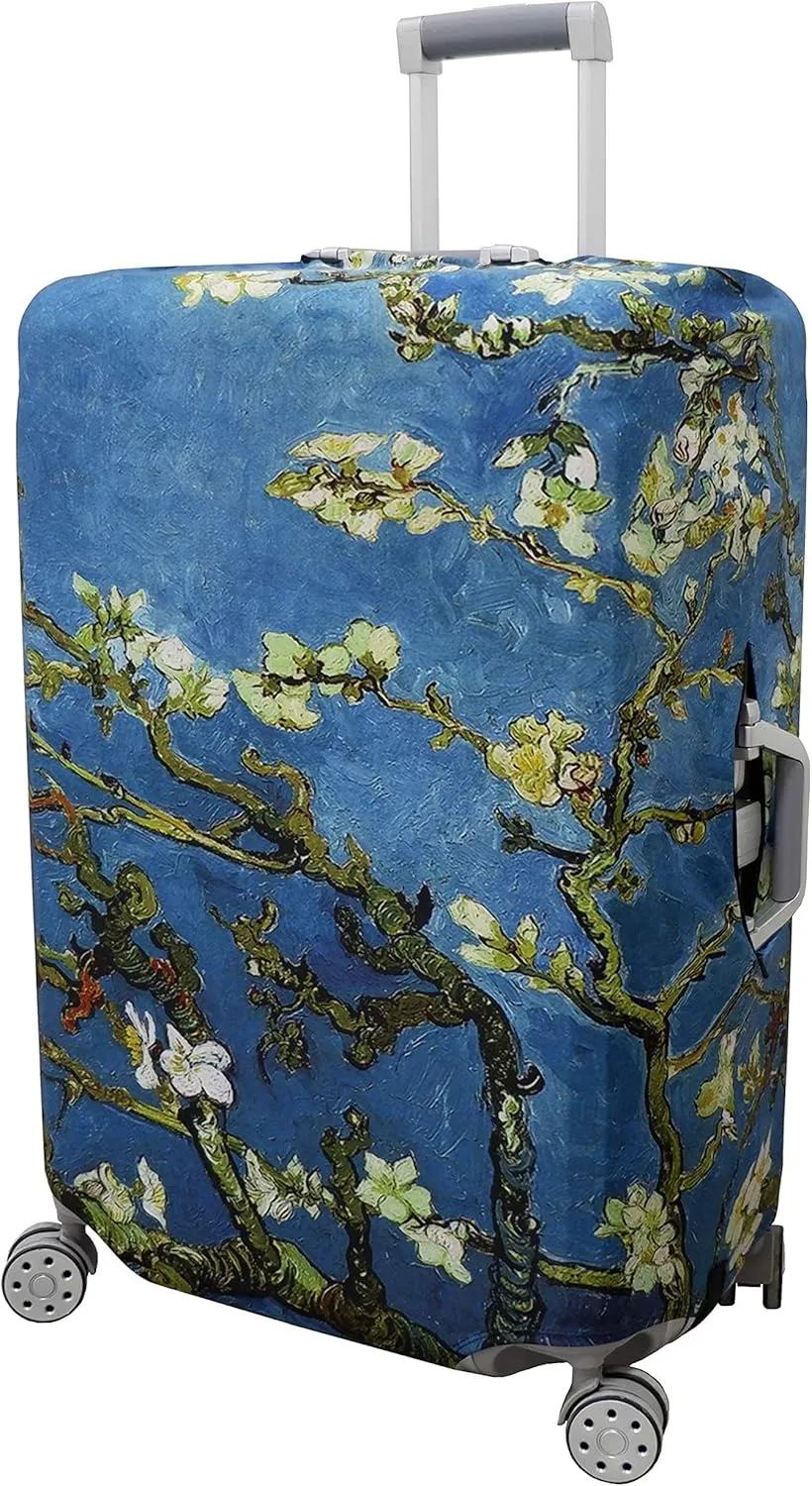 TRAVEL KIN Luggage Cover, Washable Travel Gear, 18/24/28/32 Inch Spandex Protective Cover (XL-29'-32' Luggage), Almond Blossom