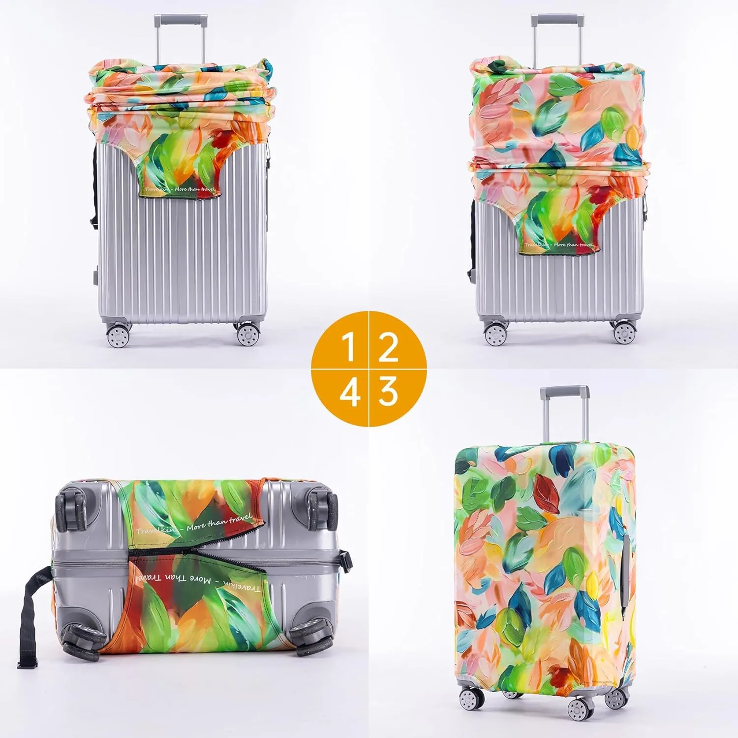 TRAVEL KIN Luggage Covers For Suitcase Tsa Approved,Suitcase Cover Protector Fit 18-21 Inch Luggage