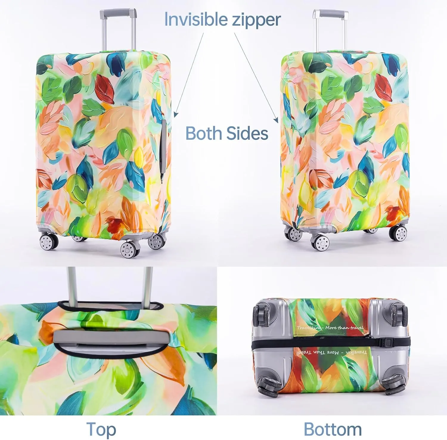 TRAVEL KIN Luggage Covers For Suitcase Tsa Approved,Suitcase Cover Protector Fit 26-28 Inch Luggage