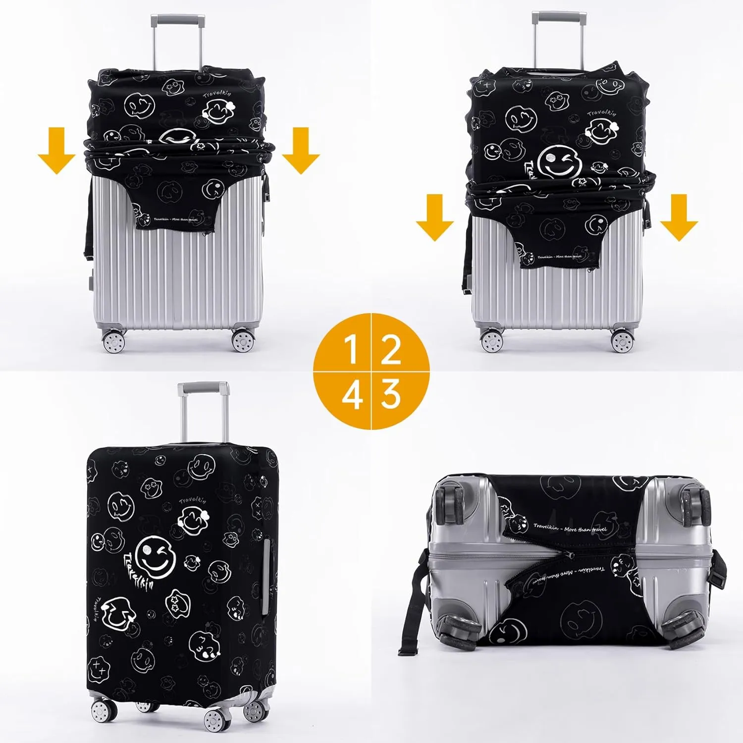 TRAVEL KIN Luggage Covers For Suitcase Tsa Approved,Suitcase Cover Protector Fit 29-32 Inch Luggage