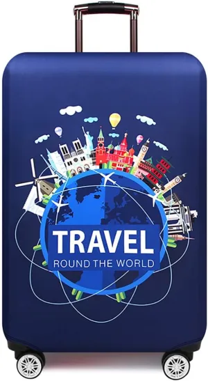 TRAVEL KIN Thickened Luggage Cover, 18/24/28/32 Inch Suitcase Spandex Protective Cover (XL-29-32 inch)