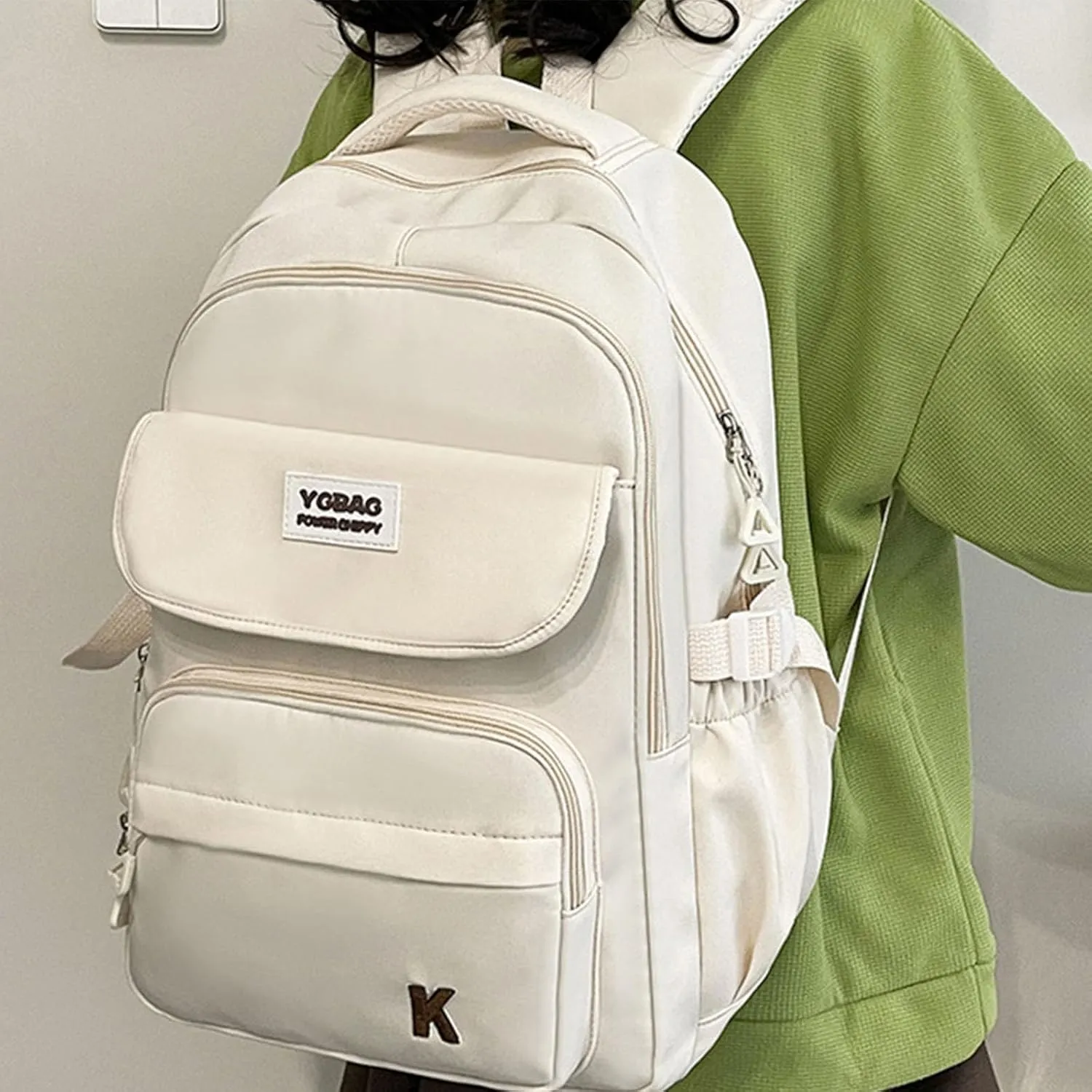 Travel Laptop Backpack for Women Men Carry on Flight Approved Backpack for College Nurse Teacher Large Lightweight Work Backpack Purse Bag White Personal Item backpacks