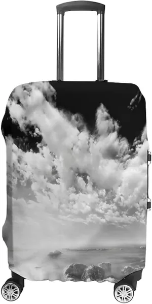 Travel Luggage Cover, Black and White Travel Suitcase Cover, NYC Skyscrapers, Fits 22-24 Inch Luggage, Washable Dustproof Anti-Scratch, Multicolor