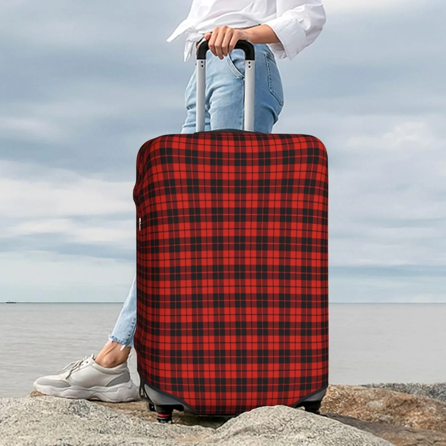 Travel Luggage Cover, Ettrick District Tartan Suitcase Protector Fits 18-32 Inch Baggage Cover Small