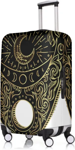 Travel Luggage Cover Heart shape plan for mind dialogue Suitcase Protector   Travel Luggage Tags Bag Tags Elastic Fits 18-21 Inch Luggage-Small