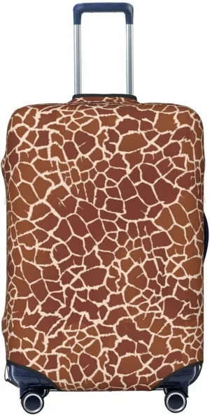 Travel Luggage Cover Suitcase Elastic Washable African Giraffe Skin Print Suitcase Protector Bag,Spandex Double-Sided Baggage Covers,Medium
