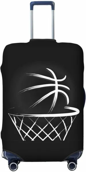Travel Luggage Cover Suitcase Elastic Washable Basketball Hoop Net Suitcase Protector Bag,Spandex Double-Sided Baggage Covers,Large