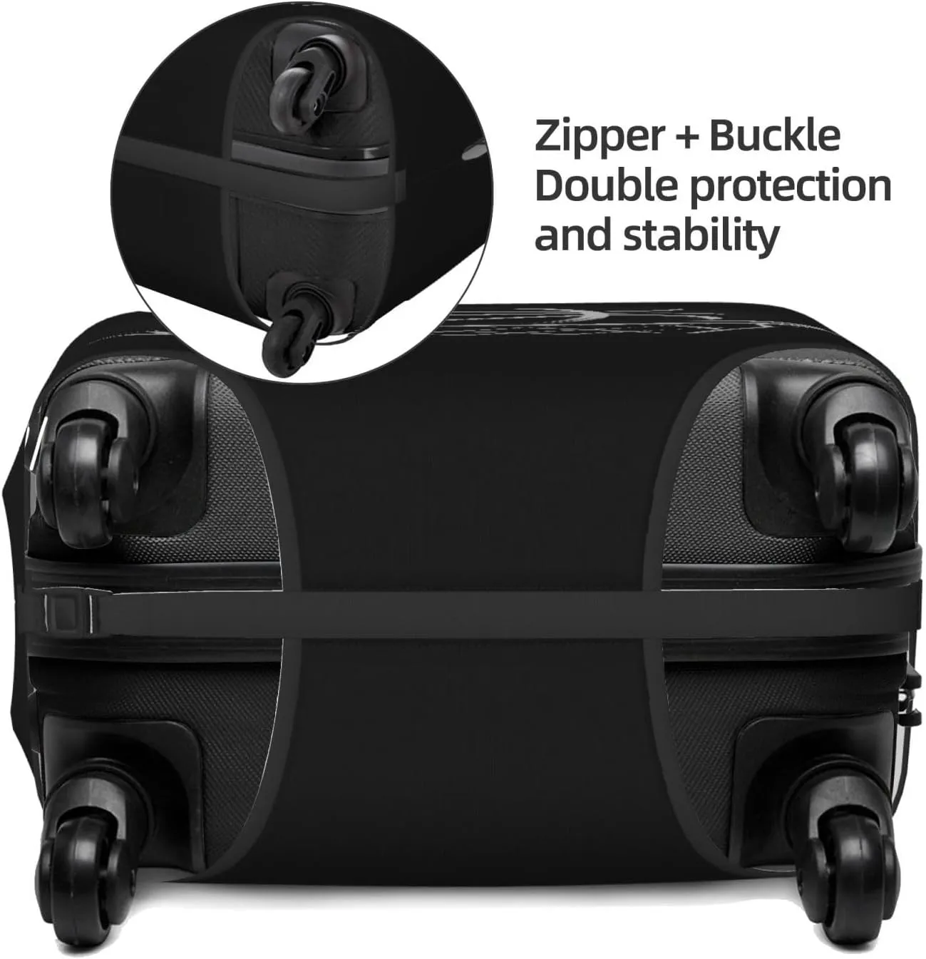 Travel Luggage Cover Suitcase Elastic Washable Basketball Hoop Net Suitcase Protector Bag,Spandex Double-Sided Baggage Covers,Large