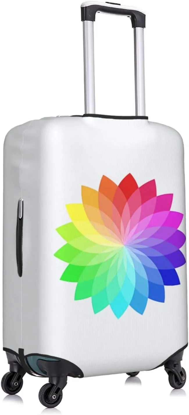 Travel Luggage Cover Suitcase Elastic Washable Bright Flower Suitcase Protector Bag,Anti-Scratch Double-Sided Baggage Covers,Small
