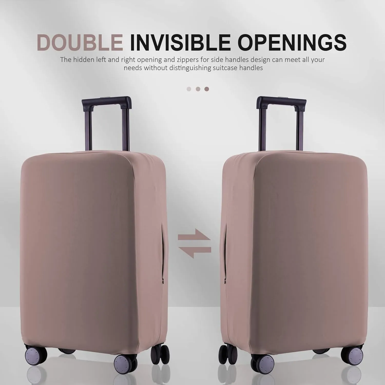 Travel Luggage Cover Suitcase Protector Scratch-Resistant Fit 19-31 Inch Suitcase, Not Included Suitcase (Khaki, 2XL(30-31 inch))
