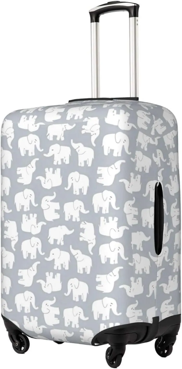 Travel Luggage Cover Suitcase Stretch Washable Baby Elephants Suitcase Protector Bag,Anti-Scratch Double-Sided Baggage Covers,X-Large