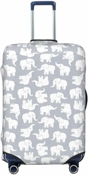 Travel Luggage Cover Suitcase Stretch Washable Baby Elephants Suitcase Protector Bag,Anti-Scratch Double-Sided Baggage Covers,X-Large