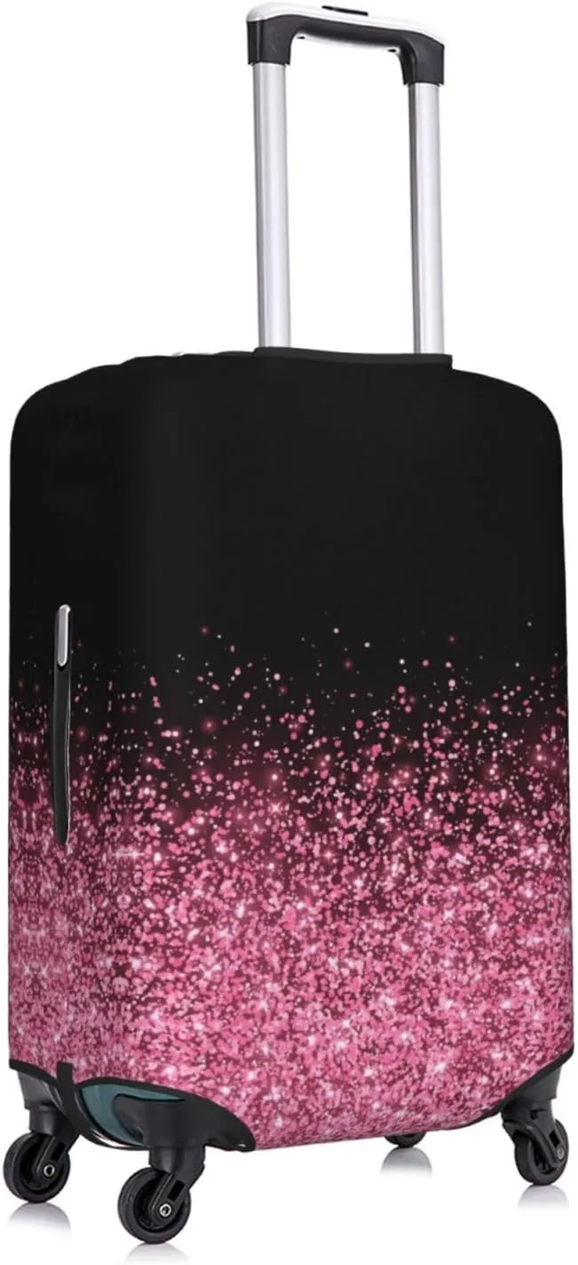Travel Luggage Cover Suitcase Stretch Washable Sparkling Glitter Suitcase Protector Bag,Anti-Scratch Double-Sided Baggage Covers,Small
