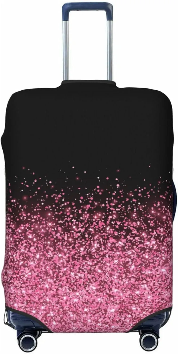 Travel Luggage Cover Suitcase Stretch Washable Sparkling Glitter Suitcase Protector Bag,Anti-Scratch Double-Sided Baggage Covers,Small