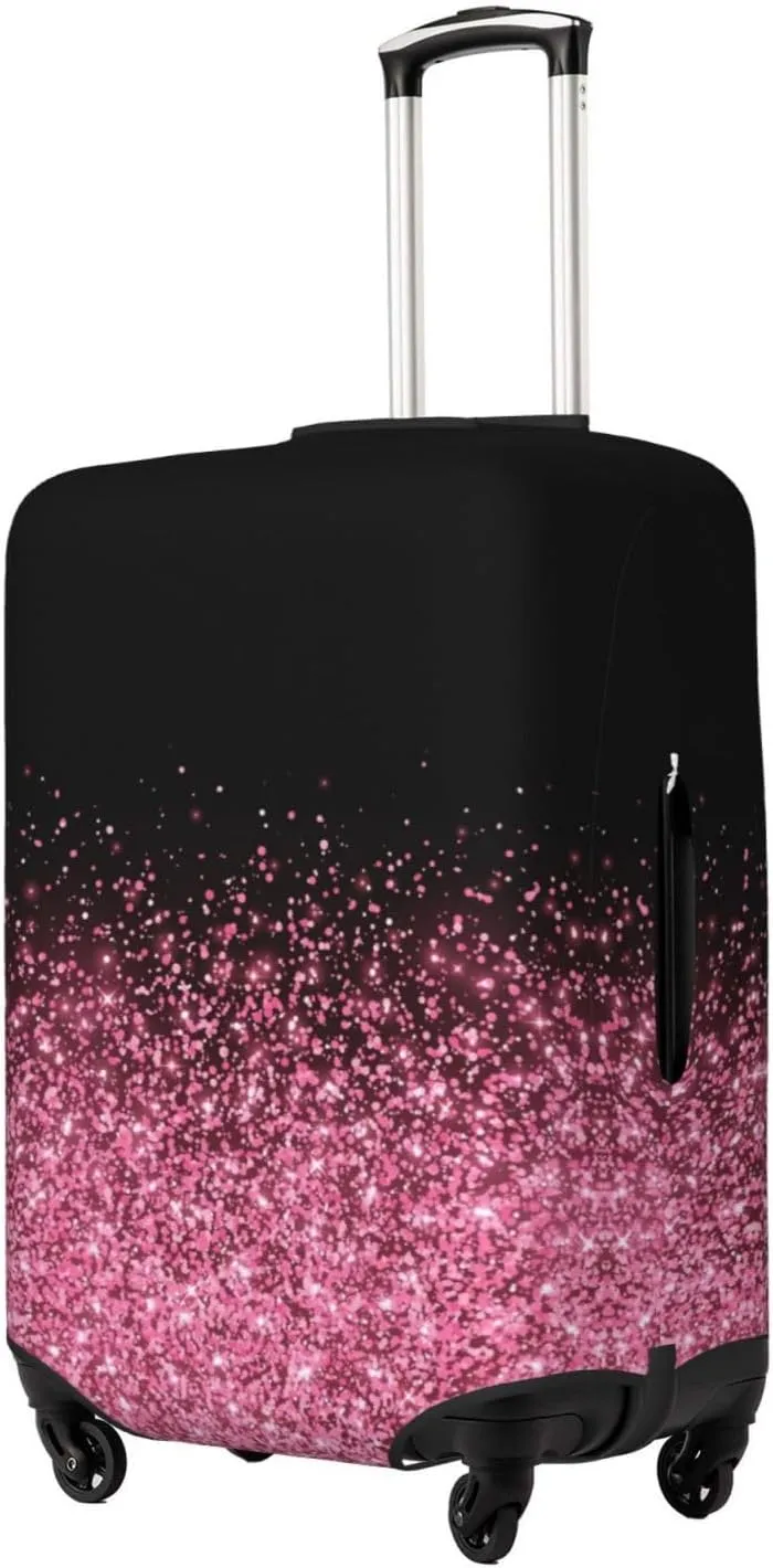 Travel Luggage Cover Suitcase Stretch Washable Sparkling Glitter Suitcase Protector Bag,Anti-Scratch Double-Sided Baggage Covers,Small
